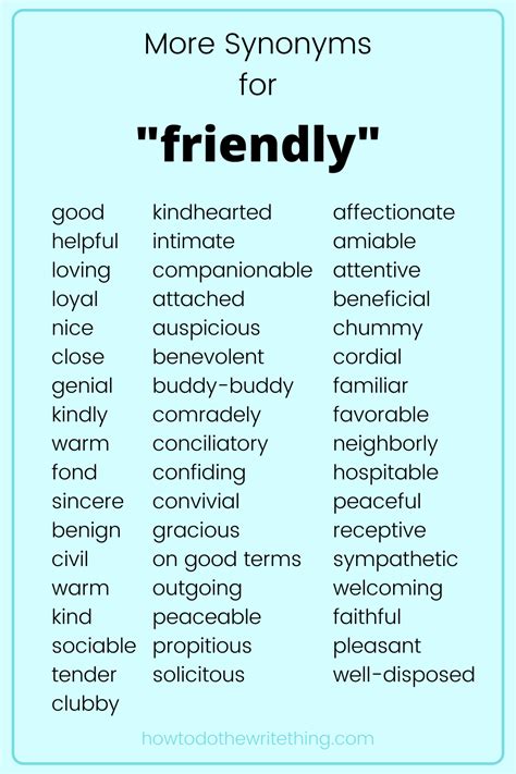 friendly synonym resume.